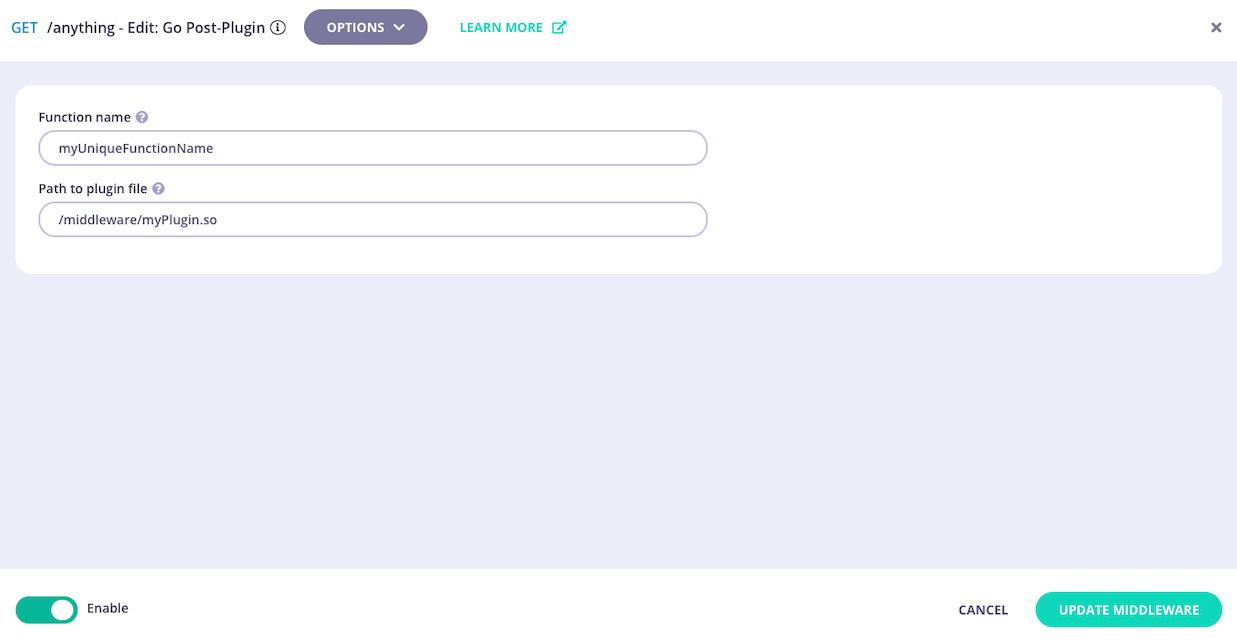 Configuring the per-endpoint custom plugin