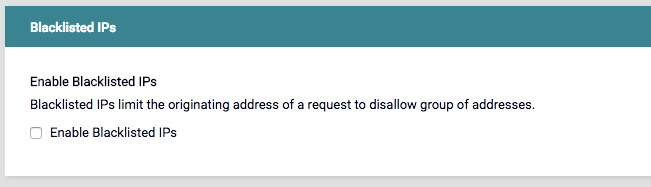 Blacklist Support